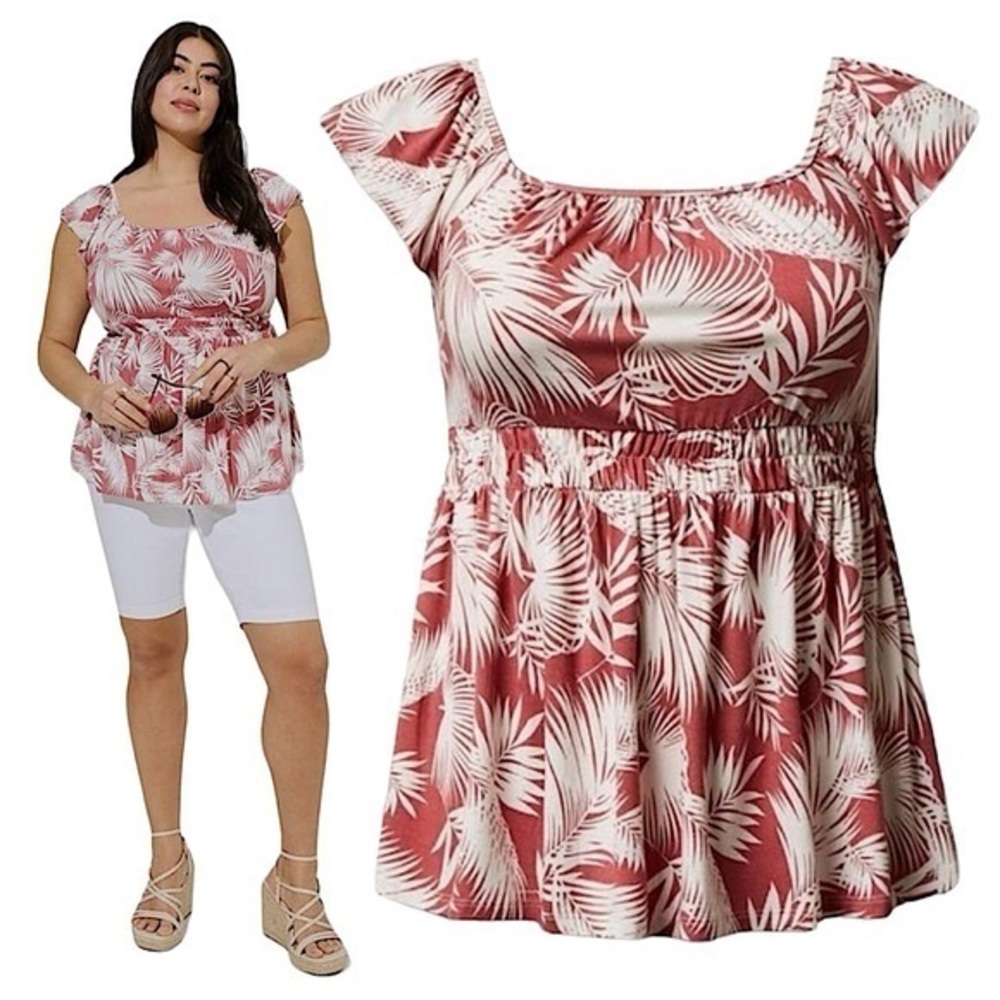 TORRID Super‎ Soft Square Neck Cinched Waist Babydoll Tank NWT Size 3X